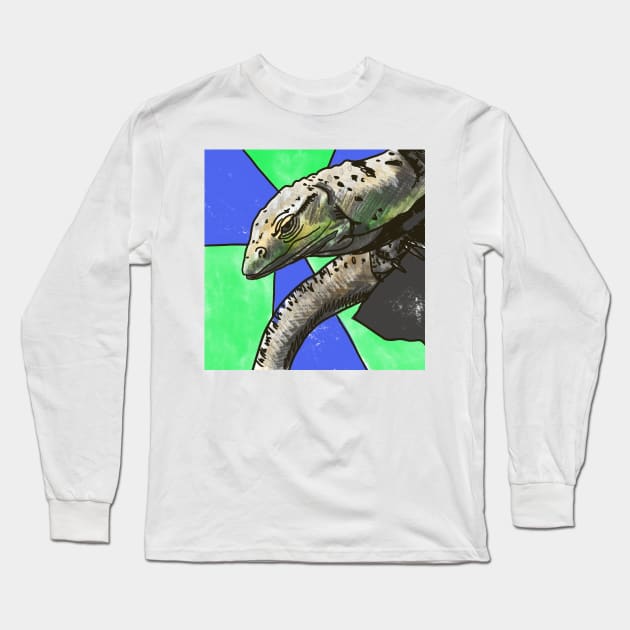 Monitor Lizard Long Sleeve T-Shirt by shehitsback